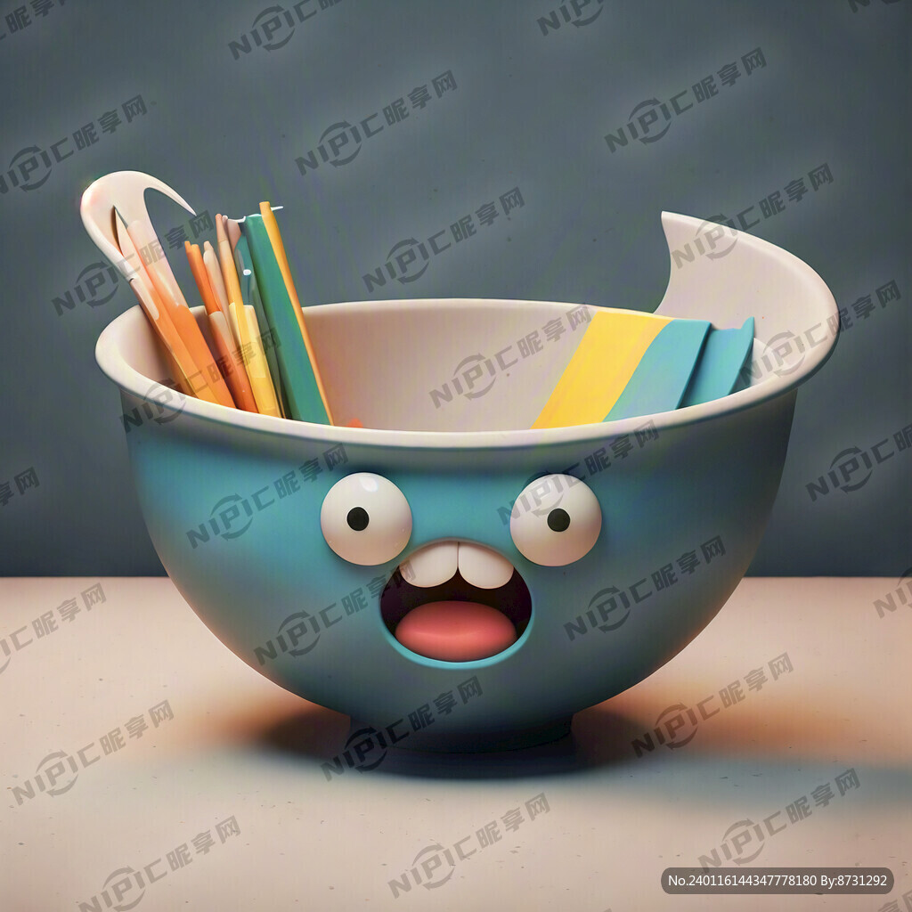 卡通大碗 可爱简洁的线条