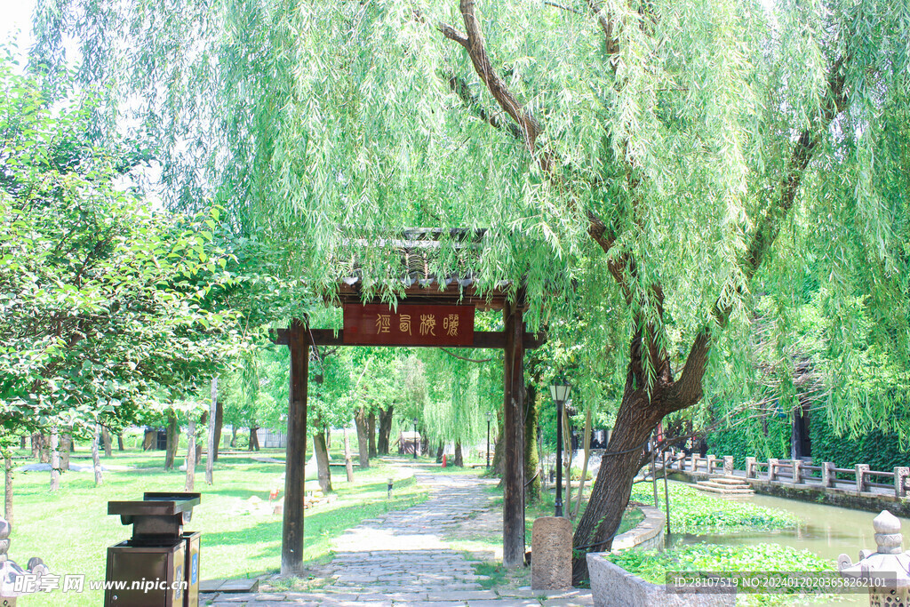 梅花洲古镇春天景色高清美图