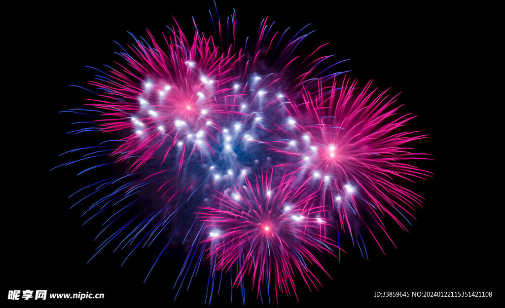 夜幕星空烟花素材