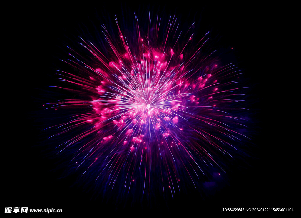 夜幕星空烟花素材