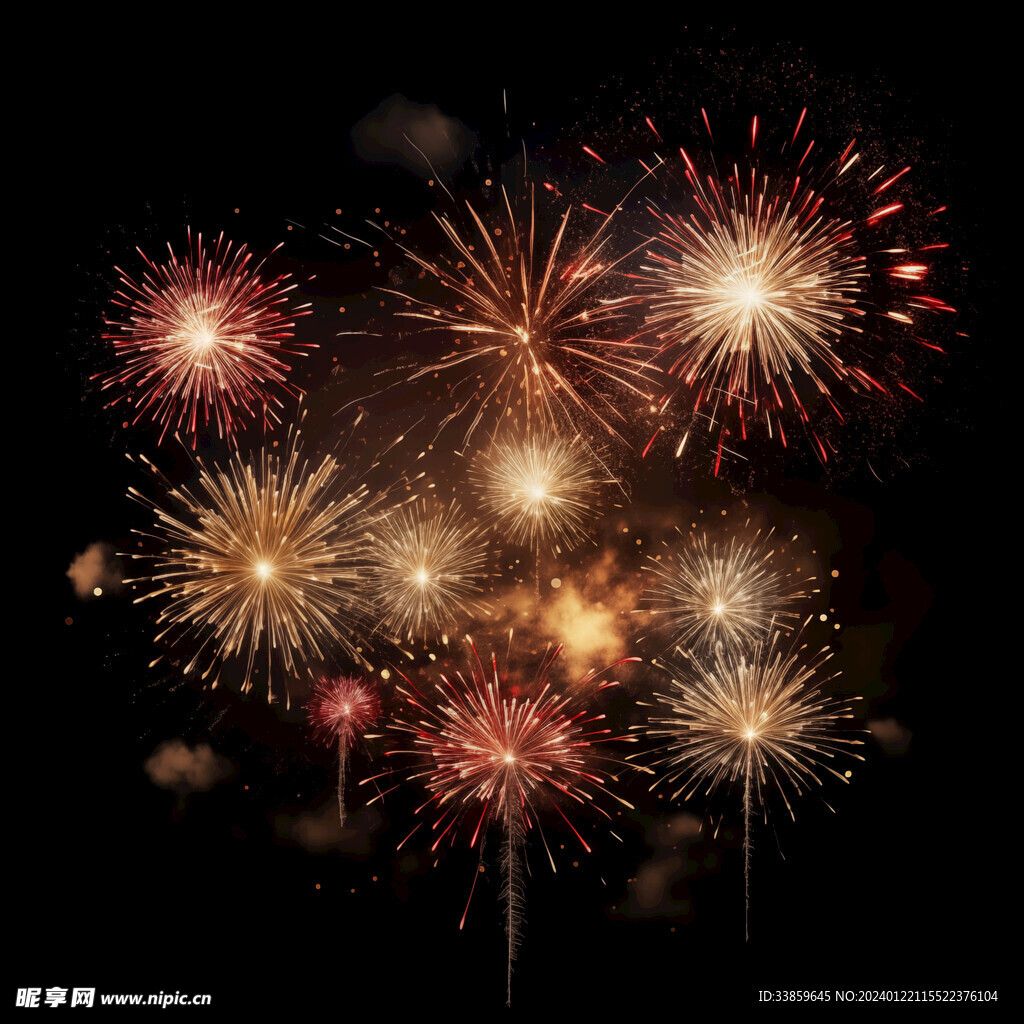 夜幕星空烟花素材