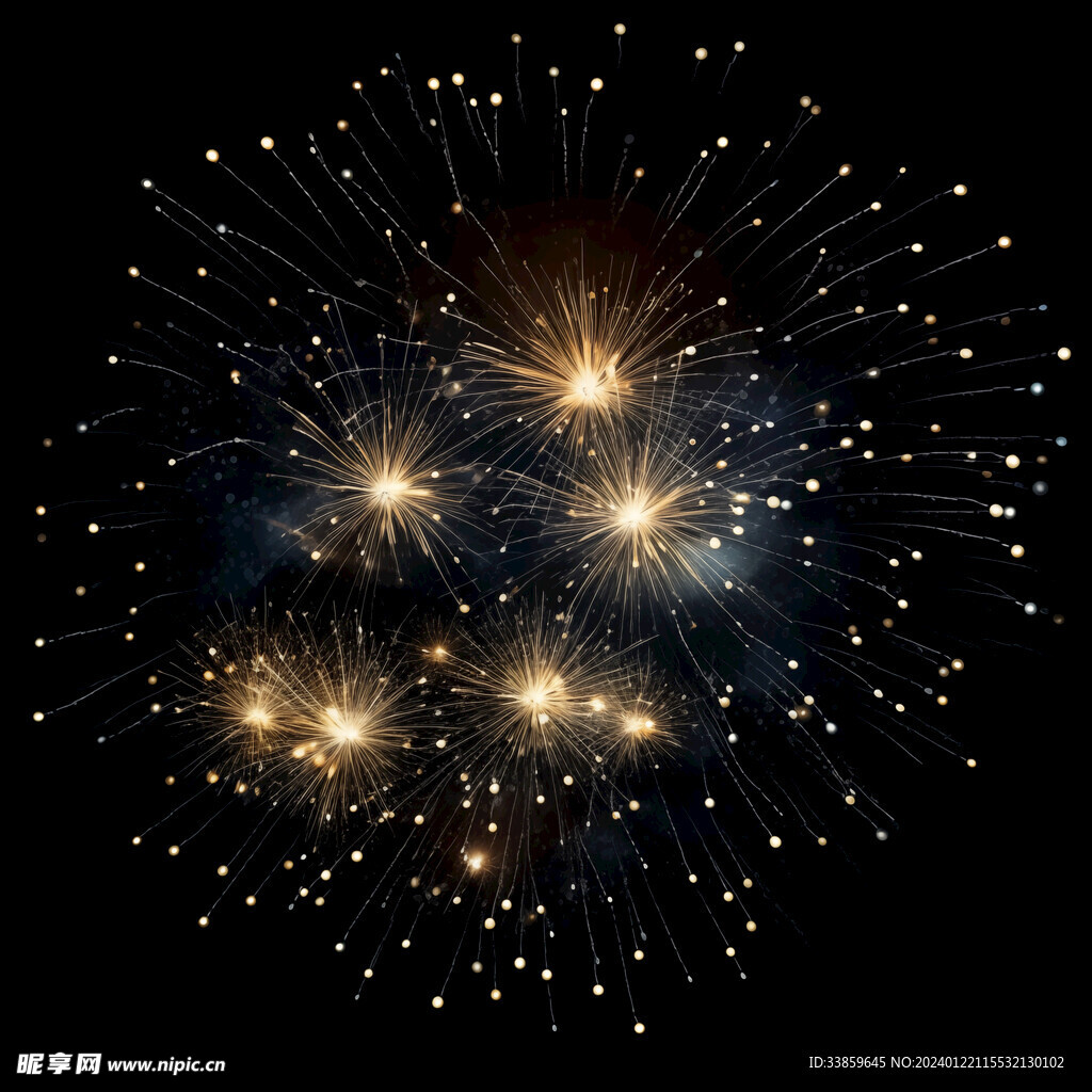 夜幕星空烟花素材