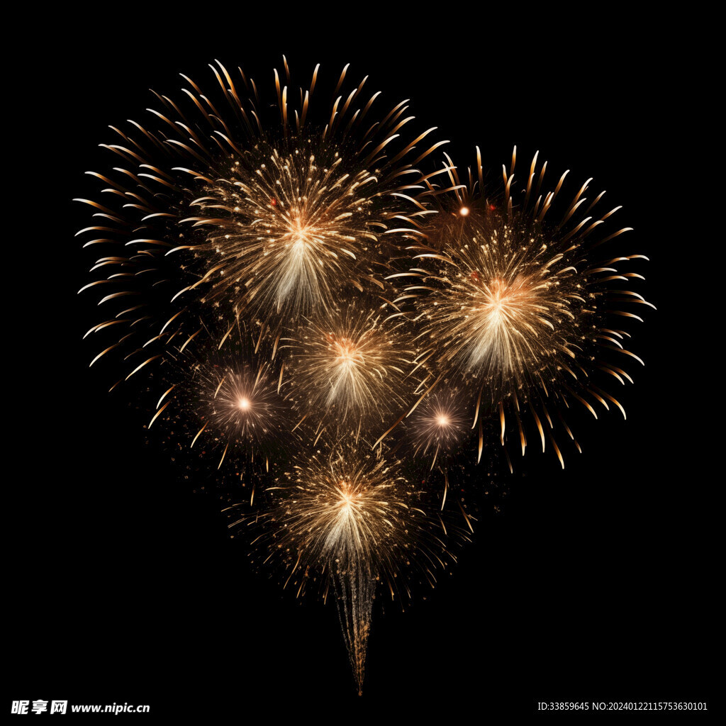 夜幕星空烟花素材