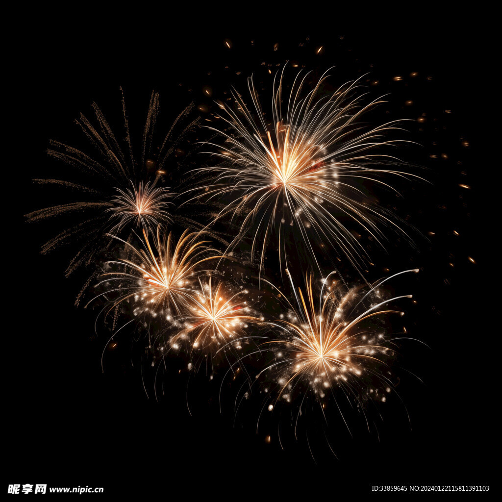 夜幕星空烟花素材