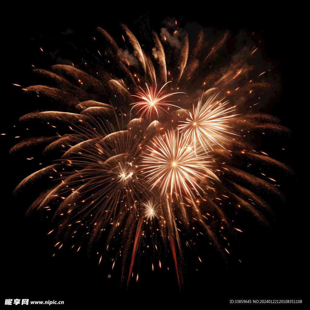 夜幕星空烟花素材