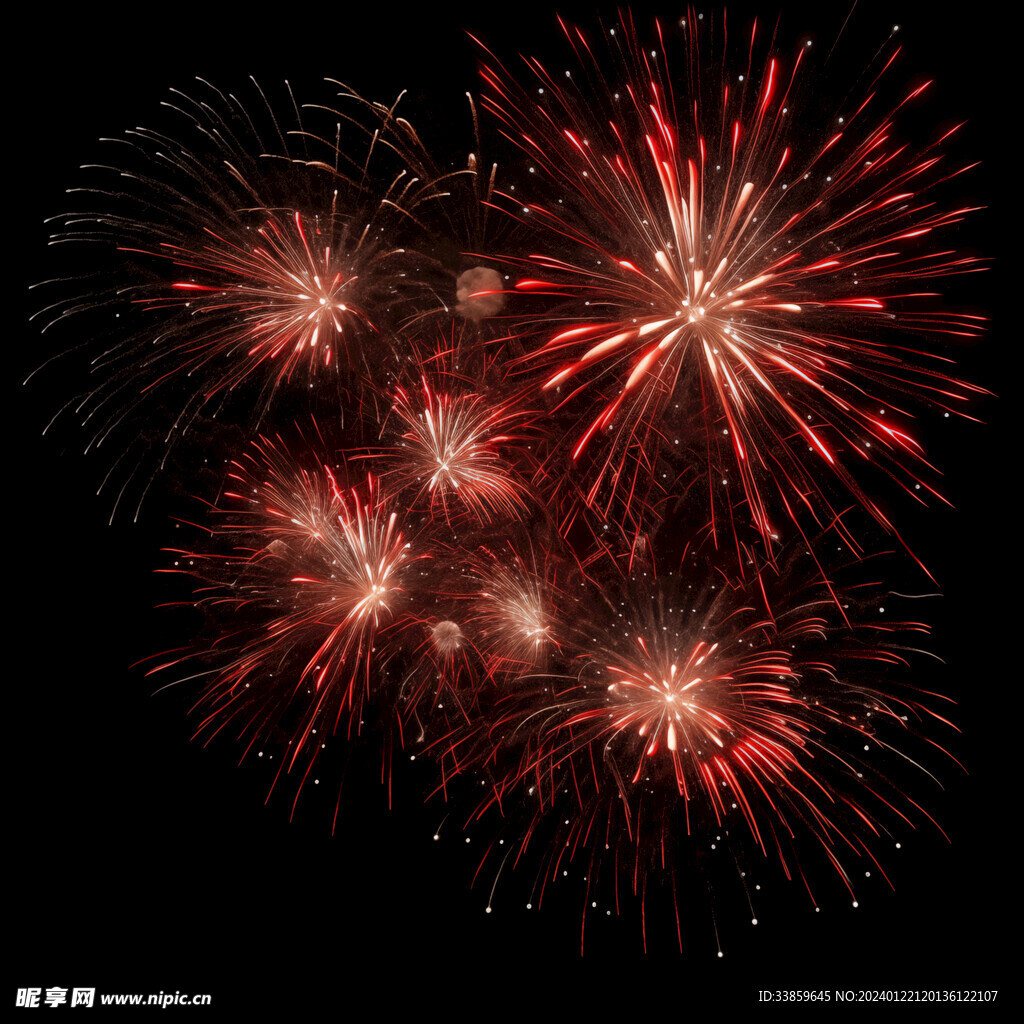 夜幕星空烟花素材