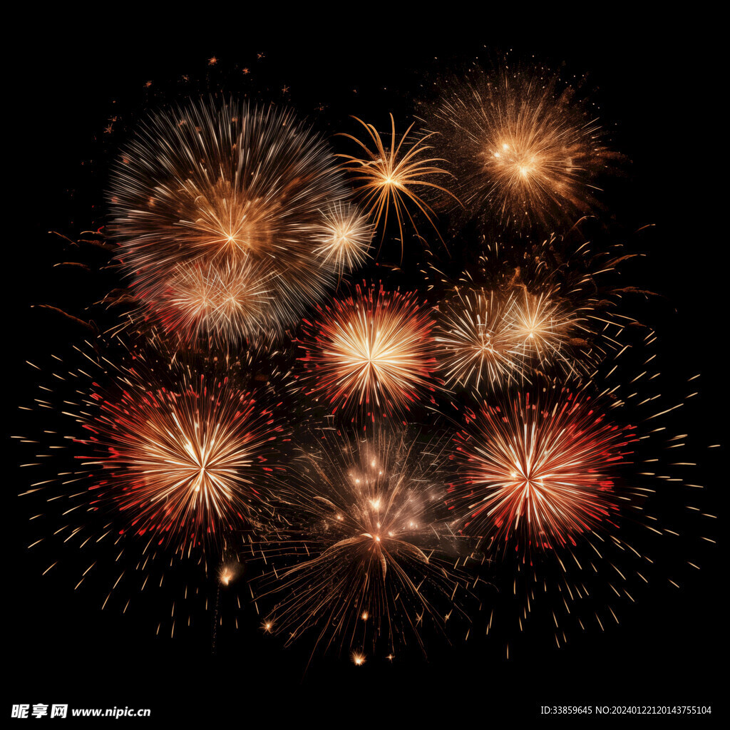 夜幕星空烟花素材