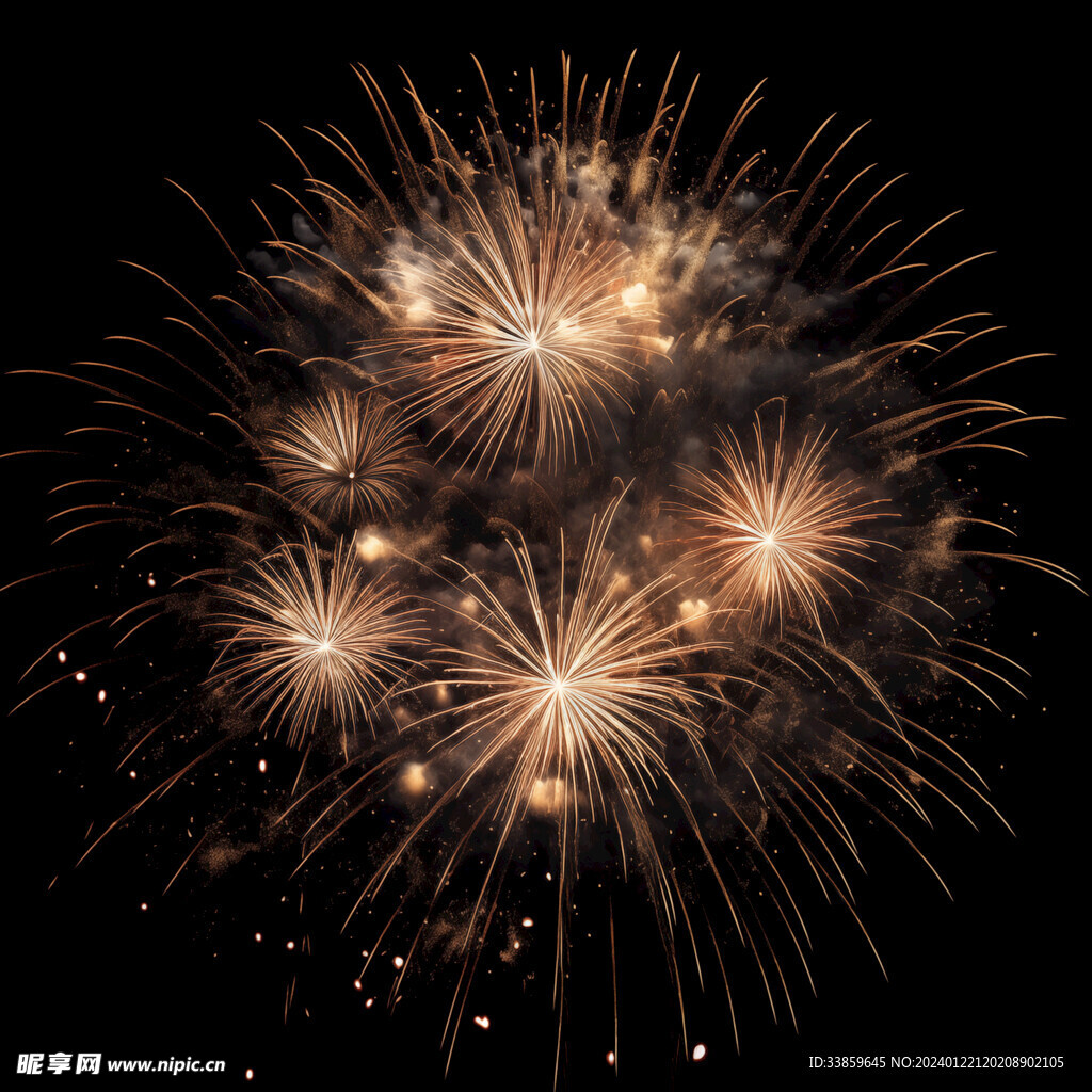 夜幕星空烟花素材