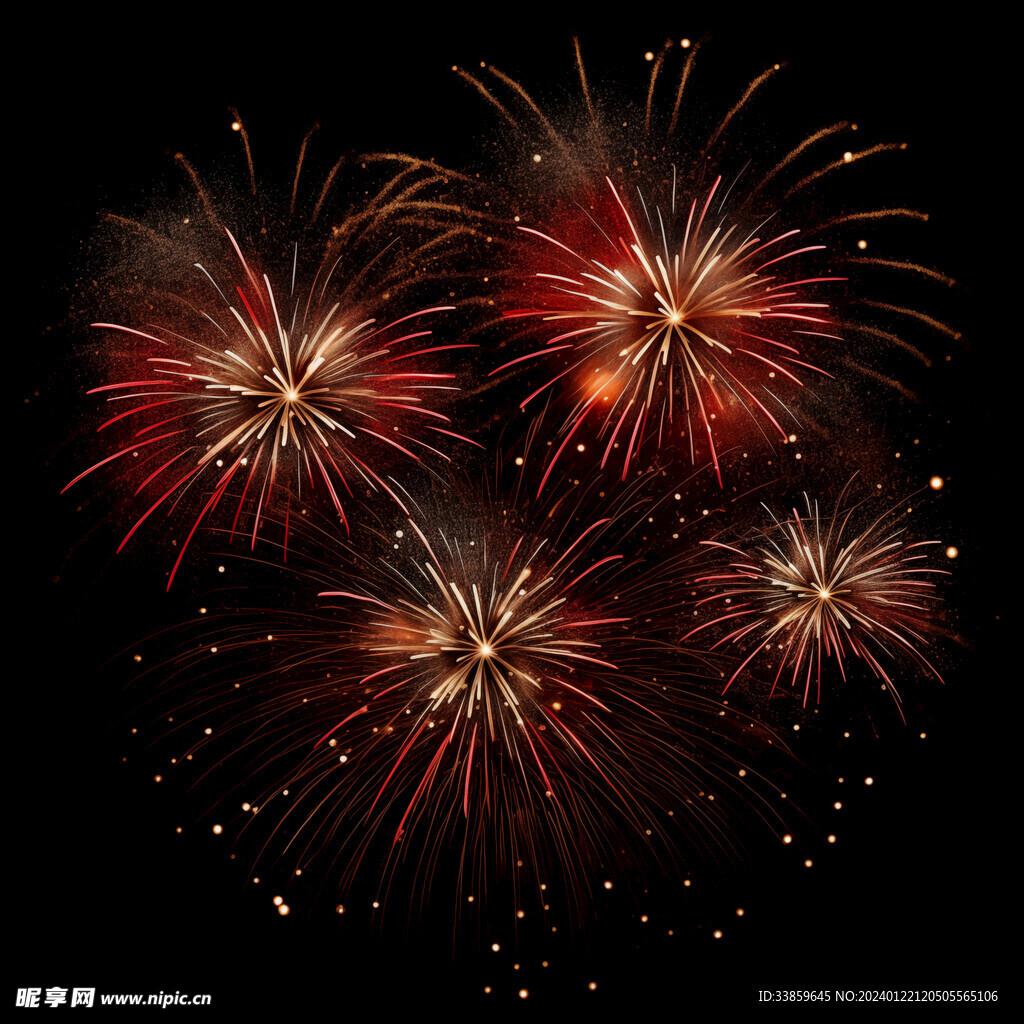 夜幕星空烟花素材