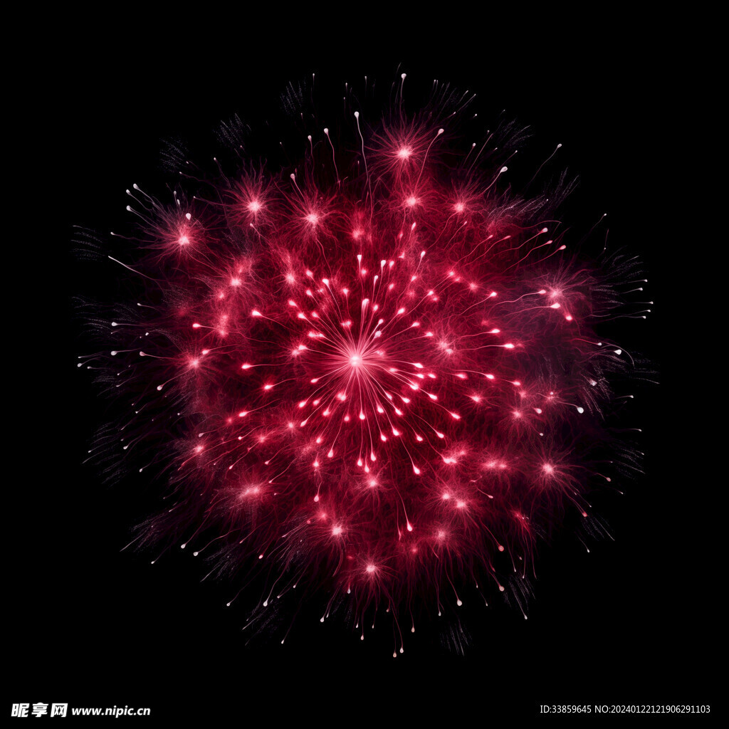 夜幕星空烟花素材