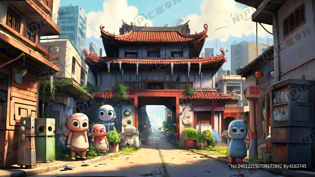 汕头 街景 卡通 潮汕