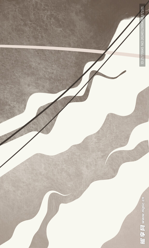 抽象几何石阶艺术装饰画高档挂画