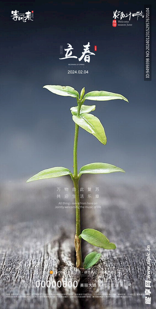 地产立春海报