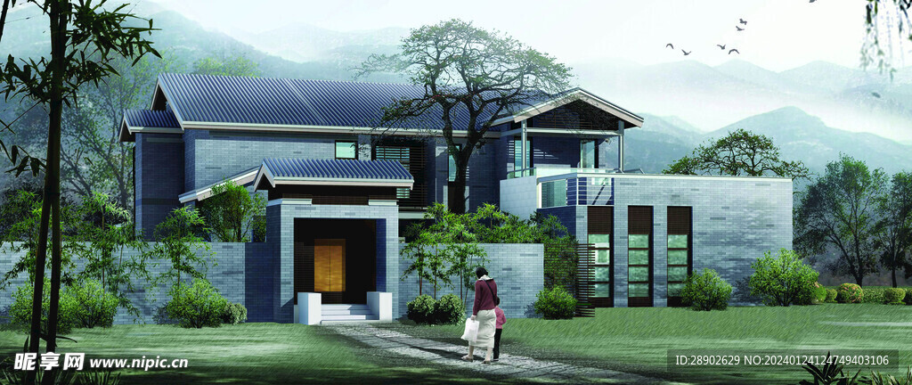 别墅    民宿   效果图 