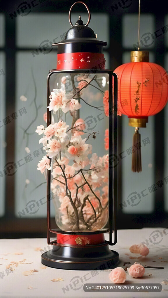 灯笼 红色喜庆节气氛围