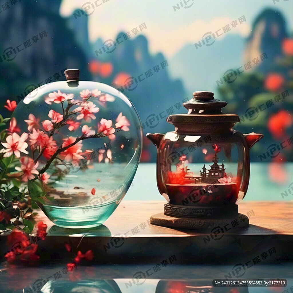 玻璃质感背景图 色彩丰富 锐利