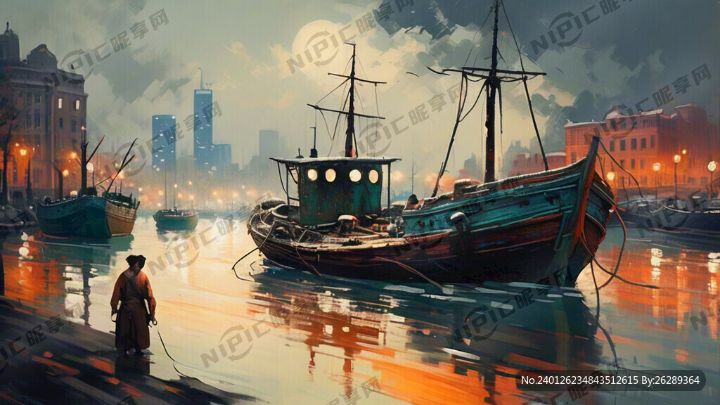 民国年代   上海港口    