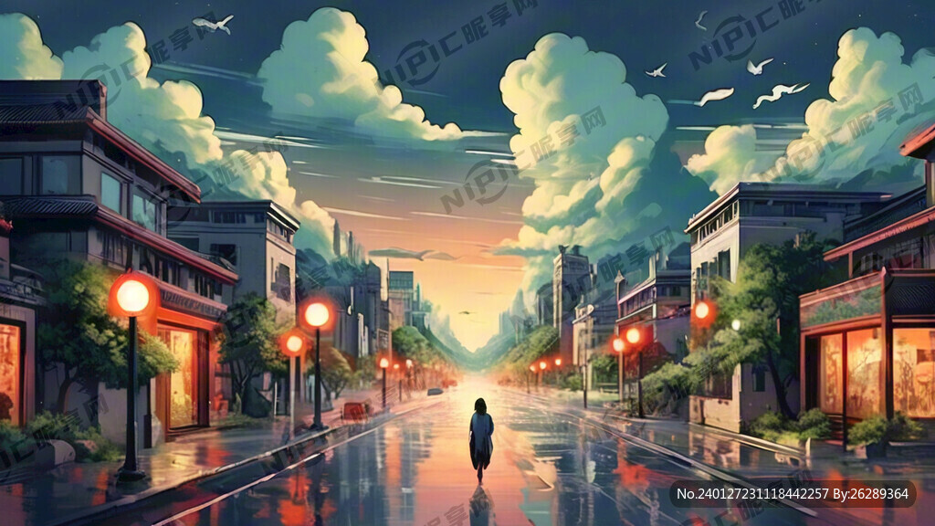 复古民国街道 欧式建筑