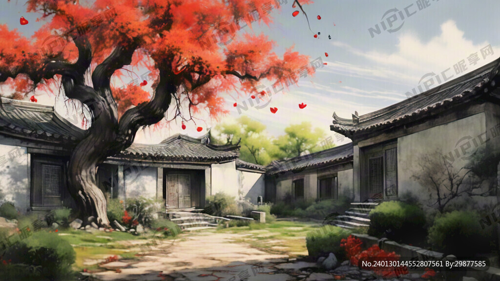 乡村老式宅院 古风古色