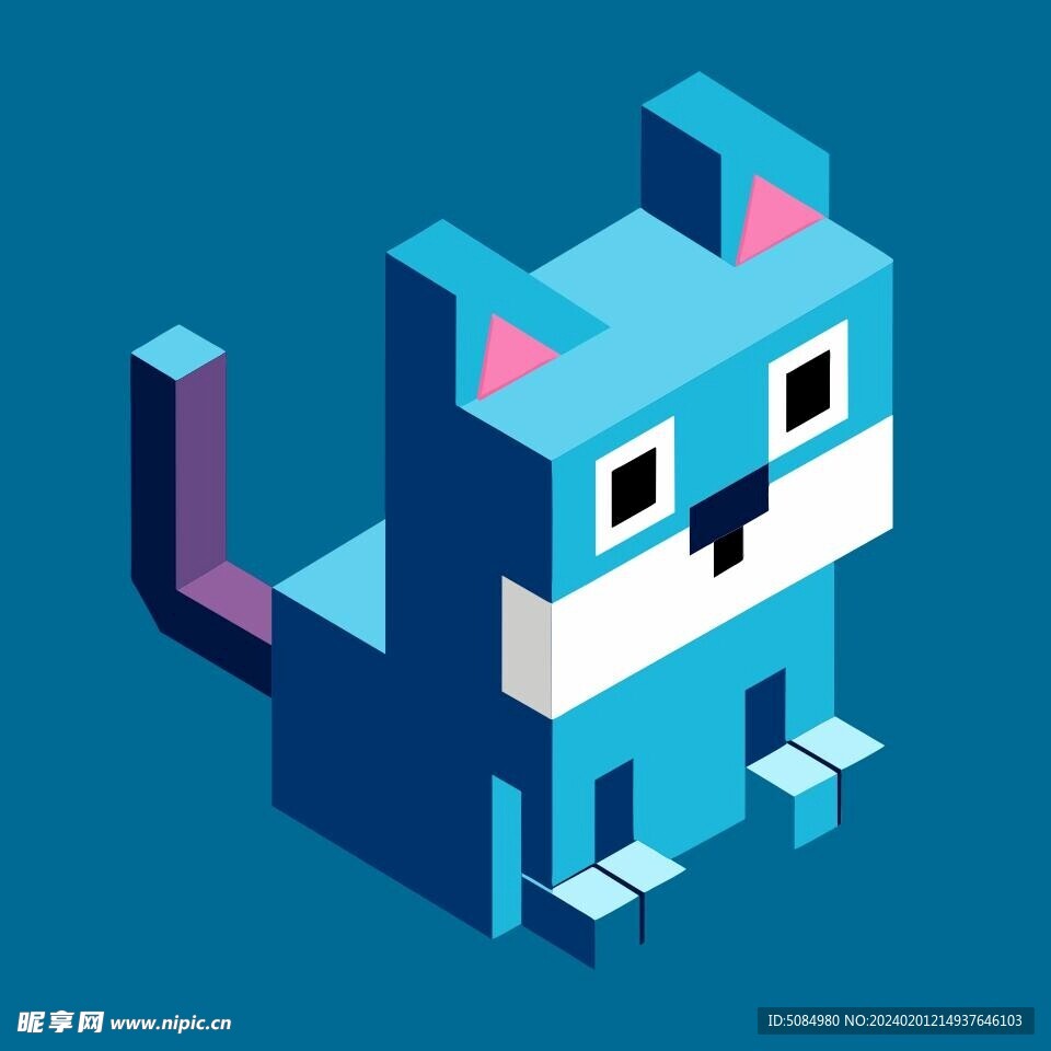 3D等距视角的猫