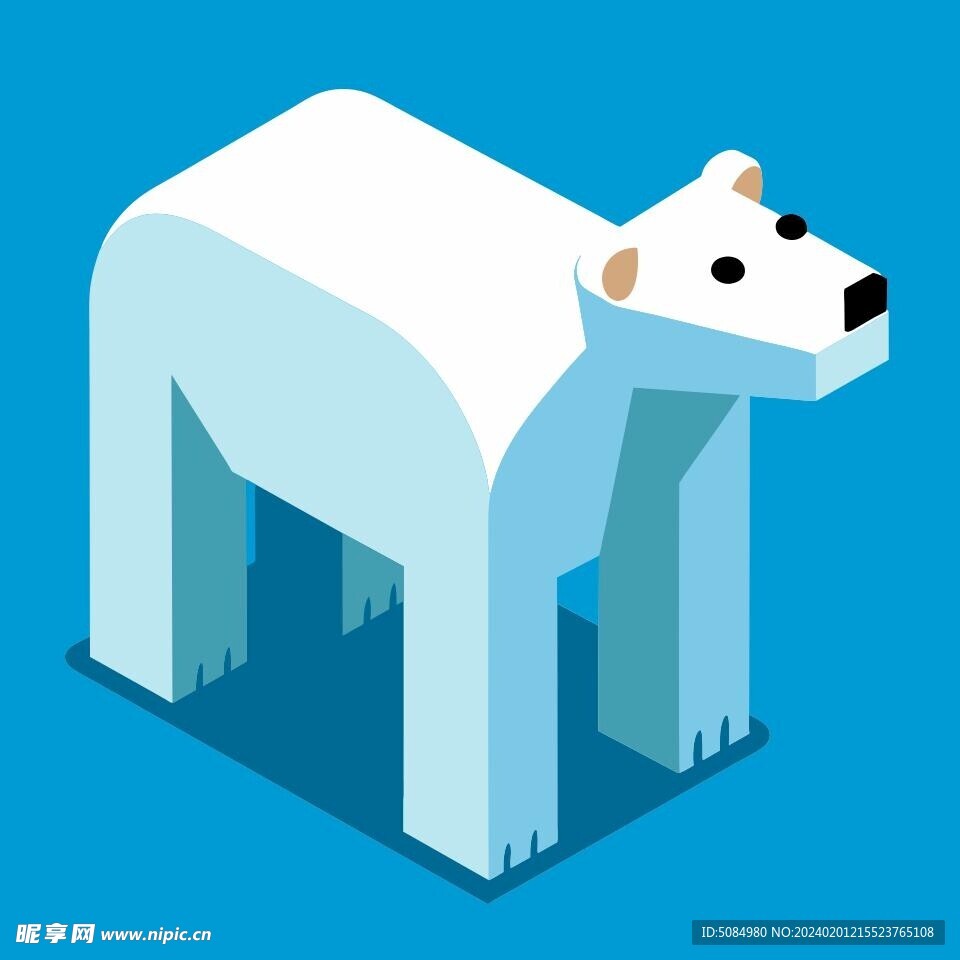 3D等距极地熊