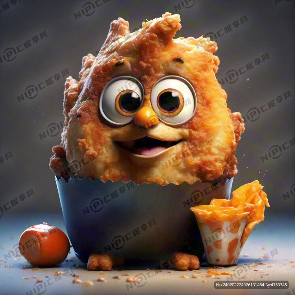 炸鸡翅 卡通