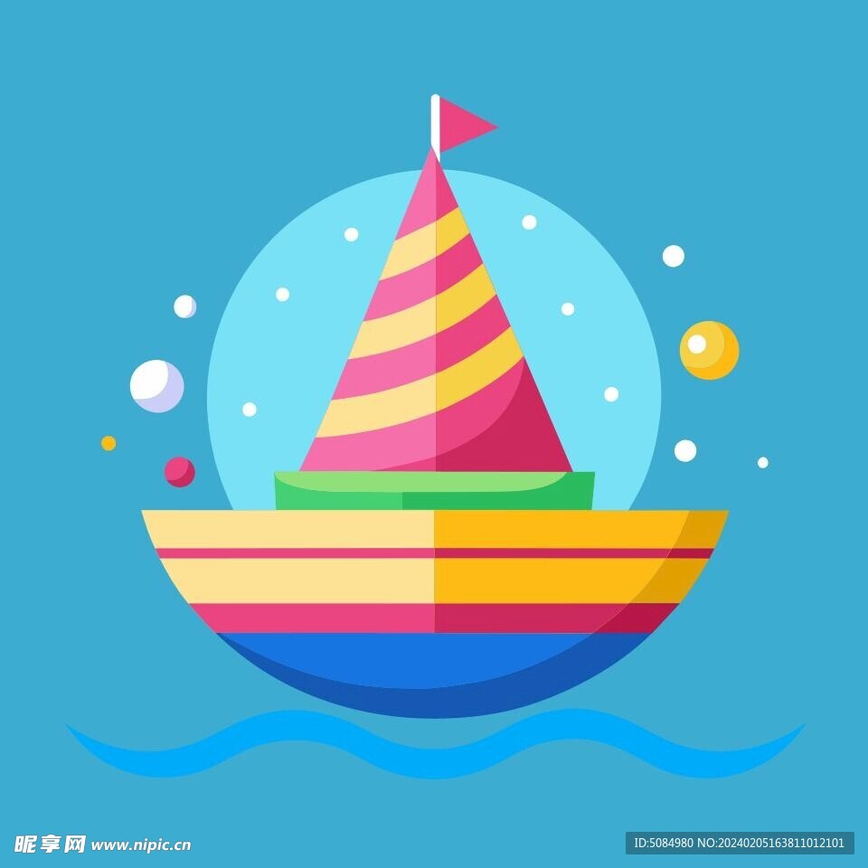 简洁的彩色节日素材海獭