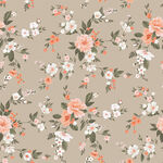 数码印花小碎花树枝花卉