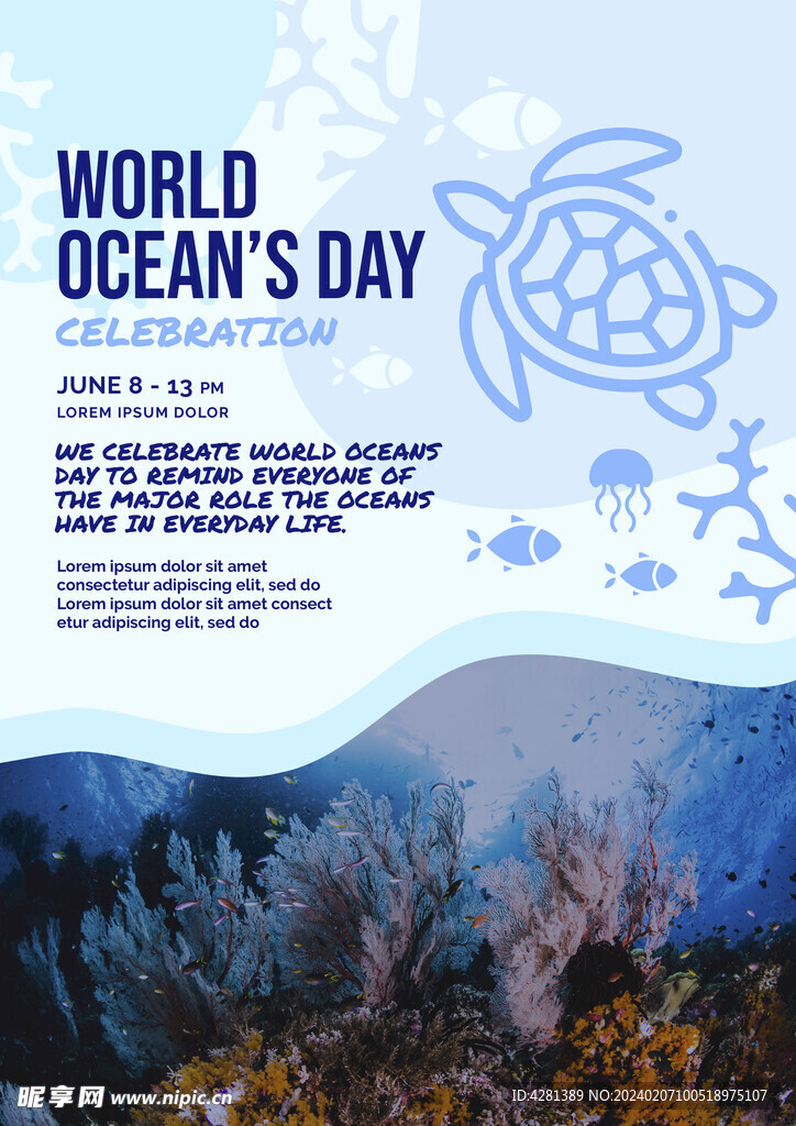 世界海洋日海报