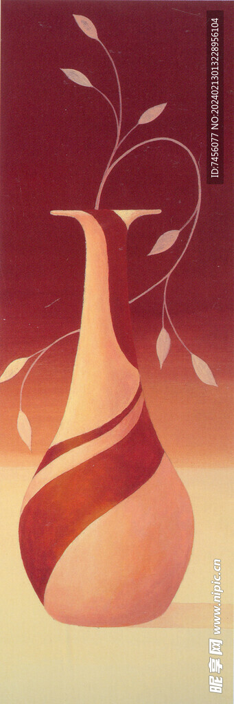 水彩花瓶艺术油画装饰画