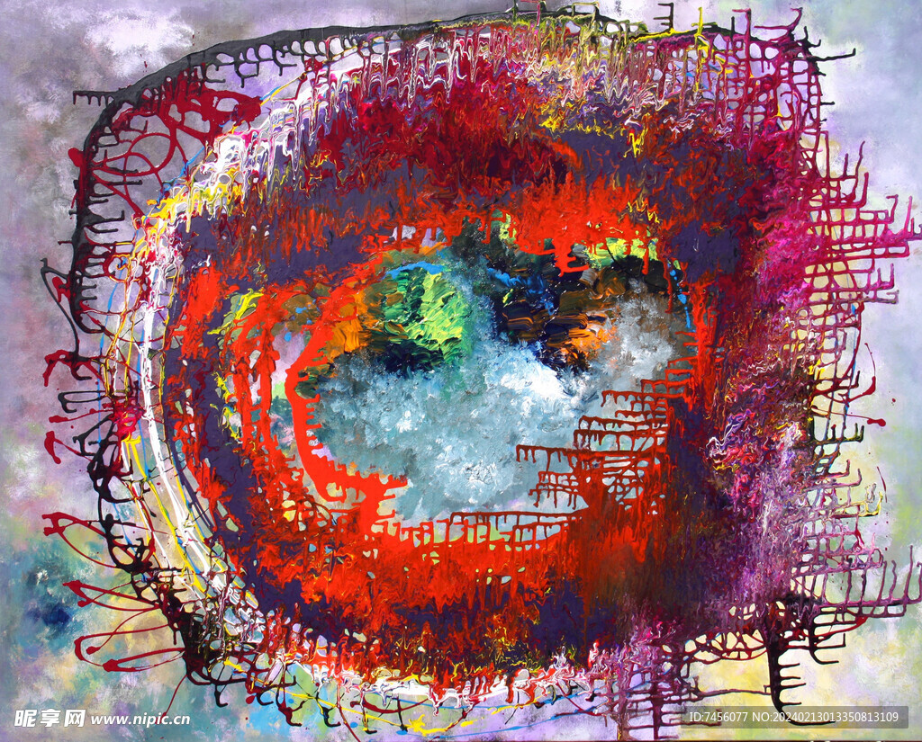 抽象水彩艺术油画装饰画