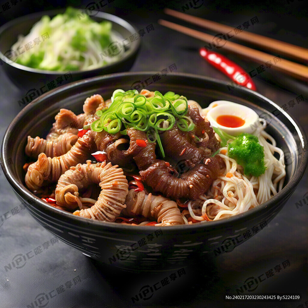 辣皮子牛肚拌面