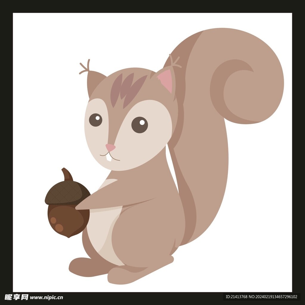 手绘卡通松鼠
