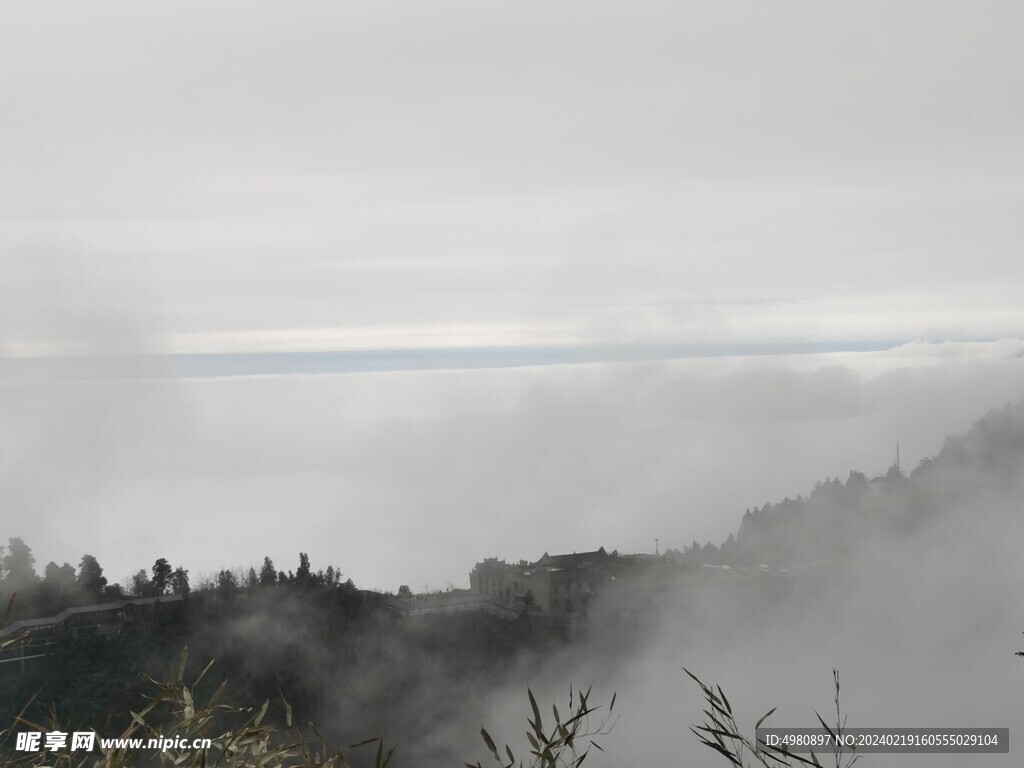 南岳衡山云海 登山 雾凇 