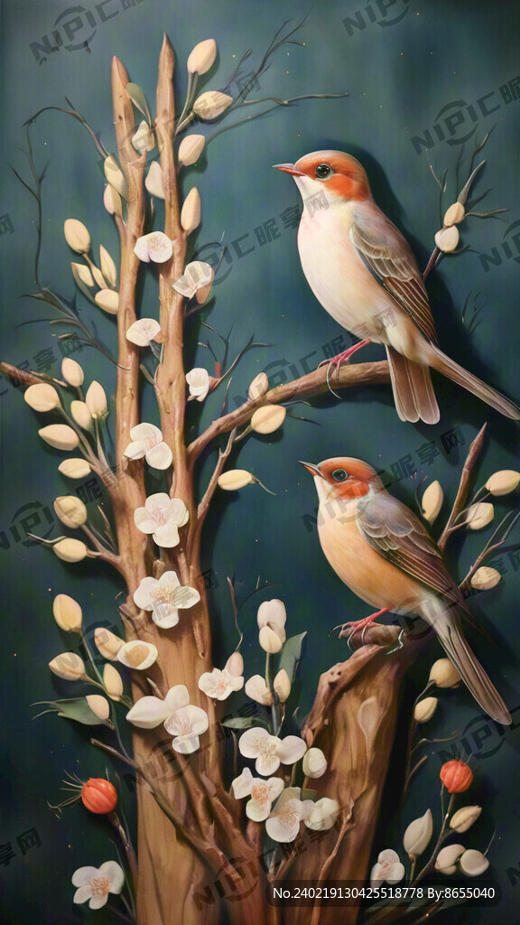 手绘燕子和柳树 表达立春的含义