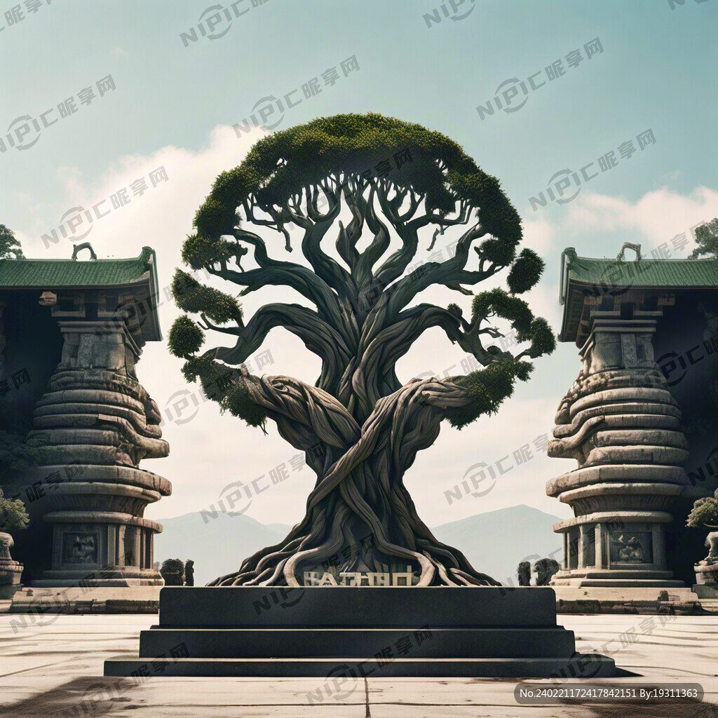 简洁标志 左边一颗死的树干