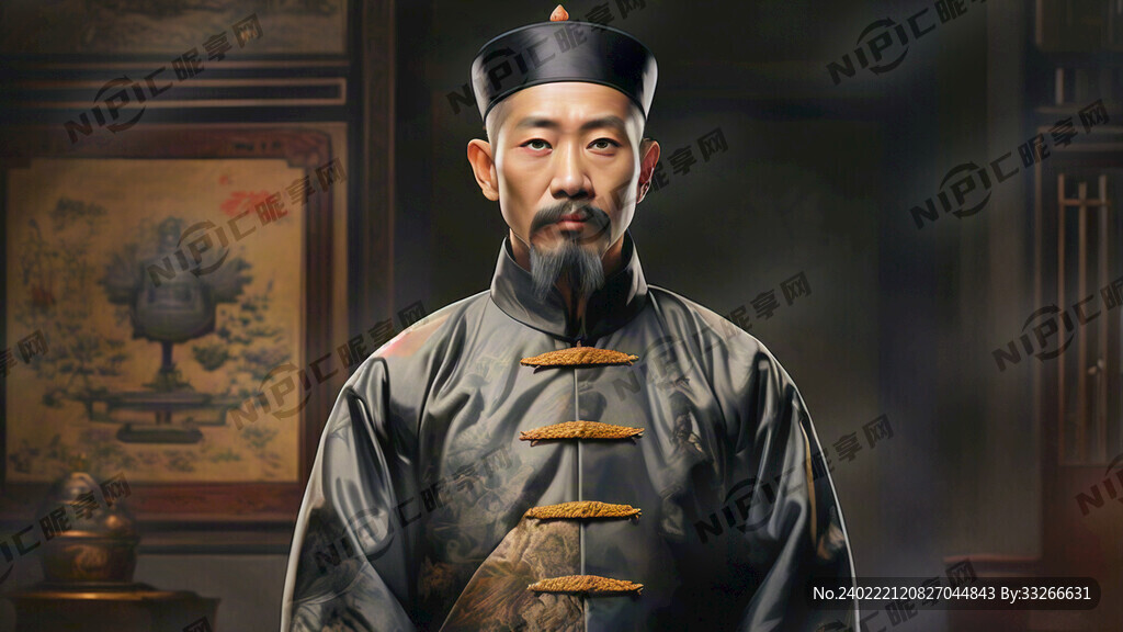 清朝 两广总督 青年 清装