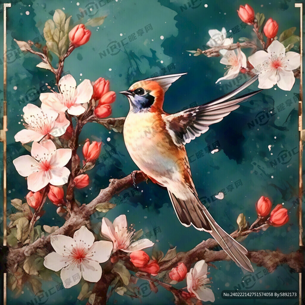 展示飞舞的燕子 柳叶 中国风