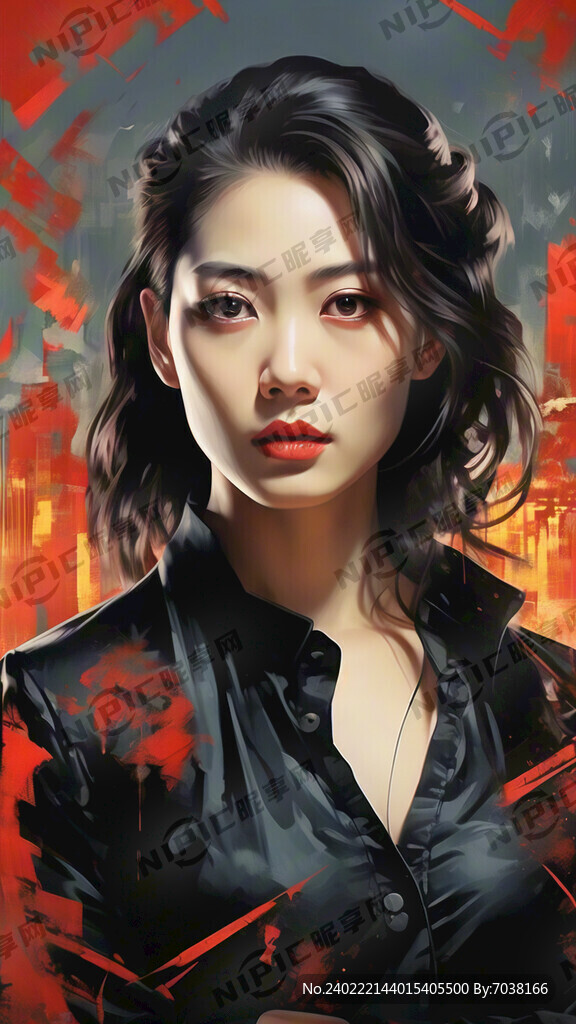 双面女人面容 背景是都市