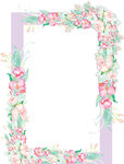 水彩花艺边框
