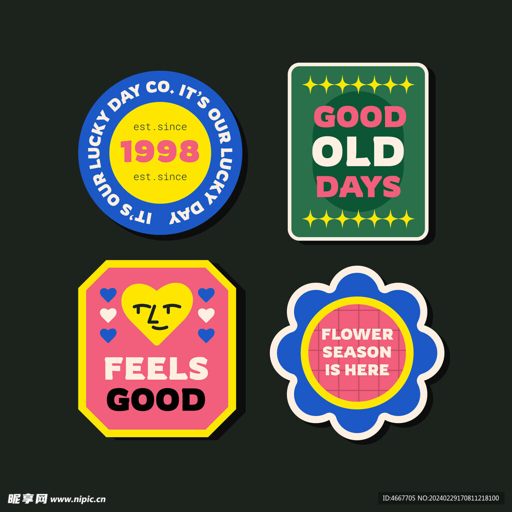 趣味手绘手账贴纸