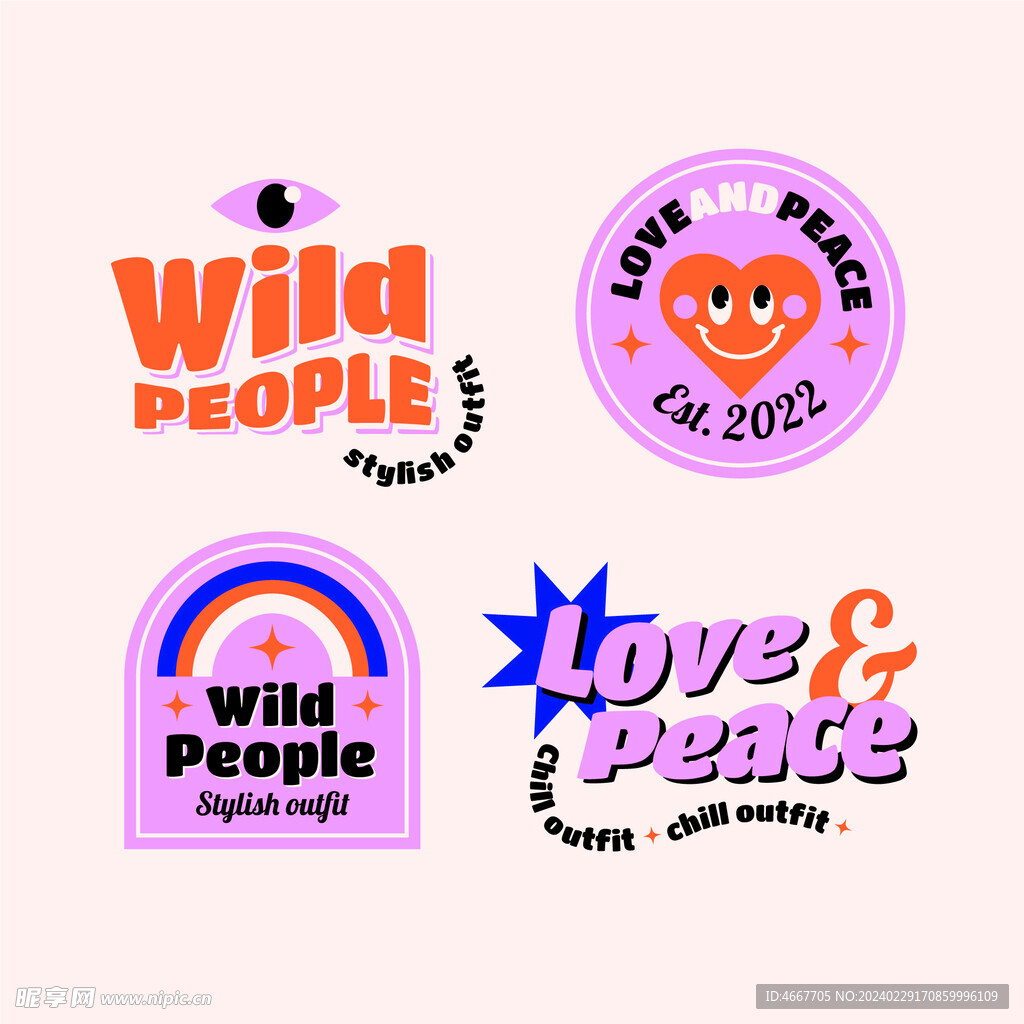 趣味手绘手账贴纸