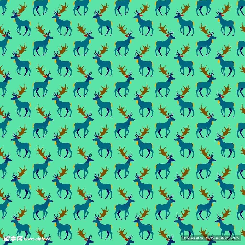 无缝拼接的麋鹿背景