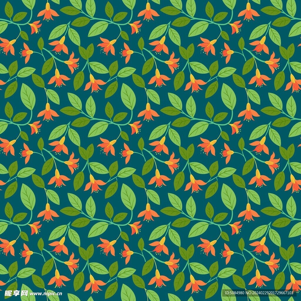 无缝拼接的金银花背景