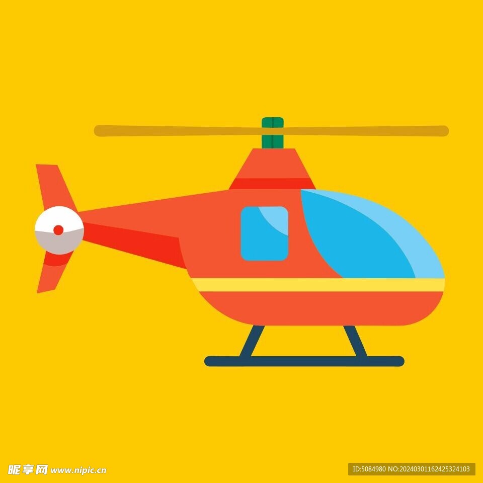 直升机平面插图