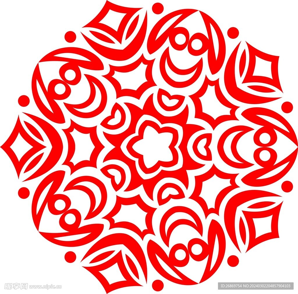 春季春天复古印花图案图形背景