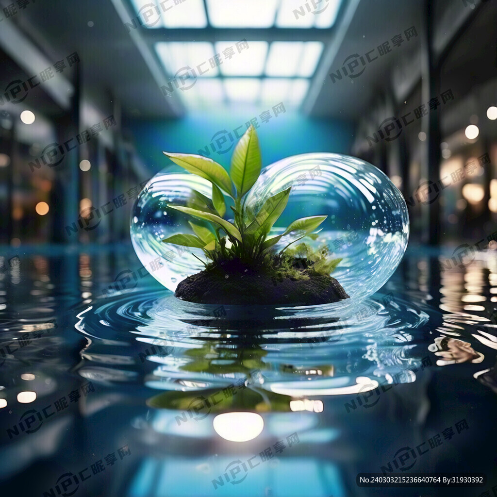 透明感 蓝色的水 水上波纹