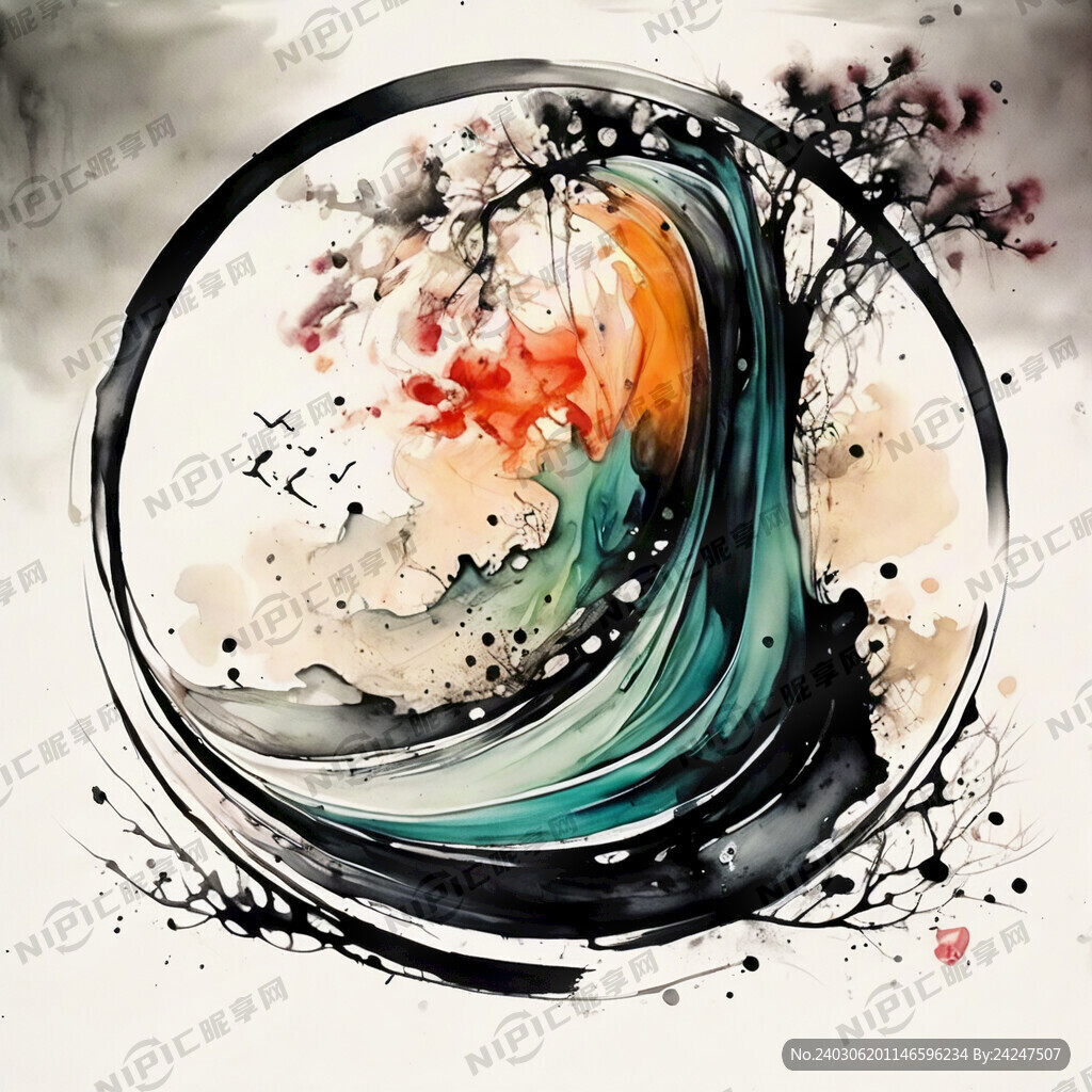 水墨 抽象 韵律 线条 中国风