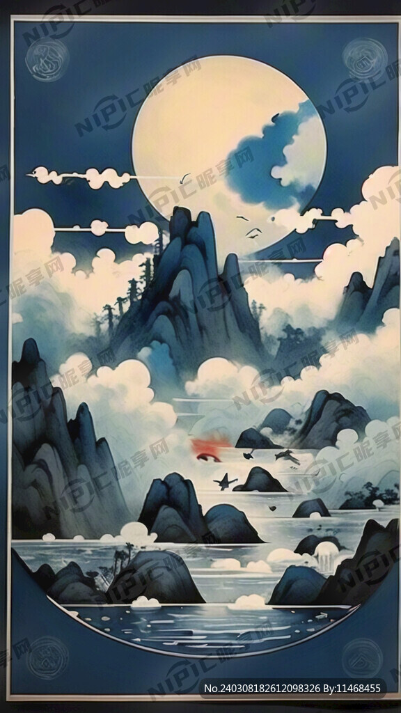 中国电信蓝色宣传海报