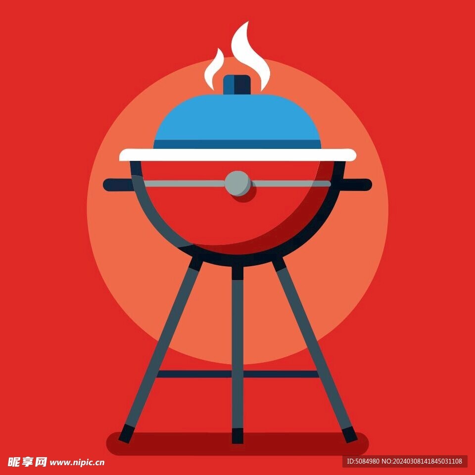 图标风格的烤肉